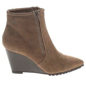 H by Halston wedge heel leather booties, Sz 9
